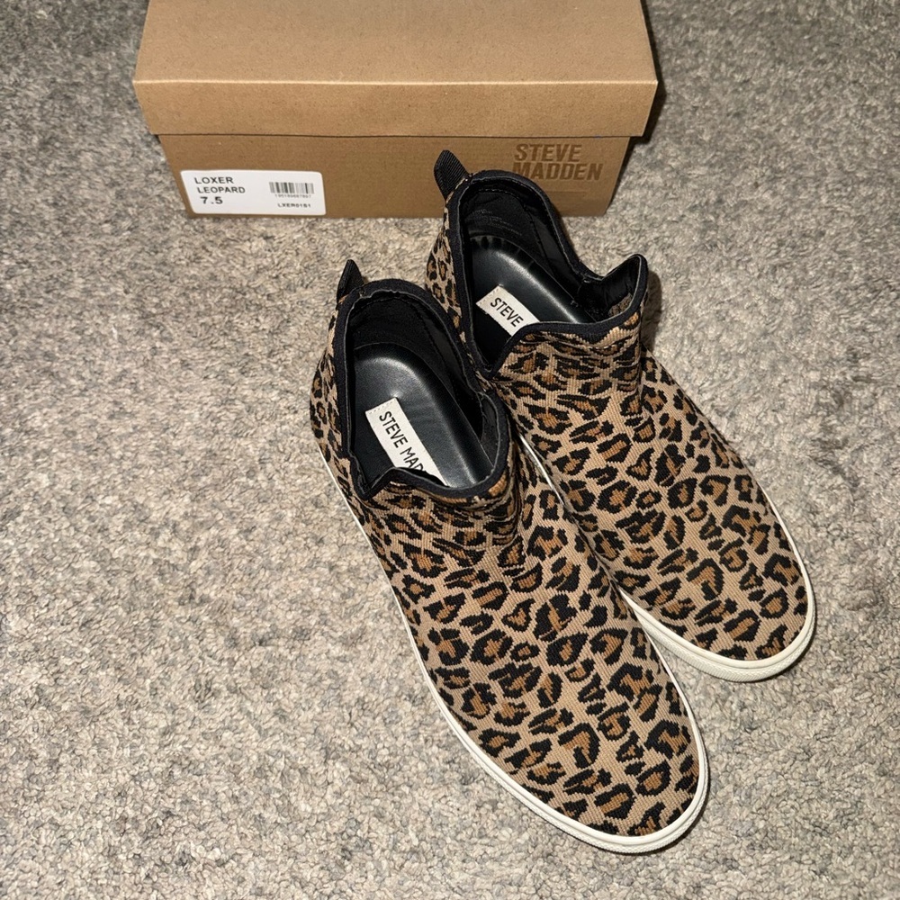 Steve Madden Leopard Print Sneakers